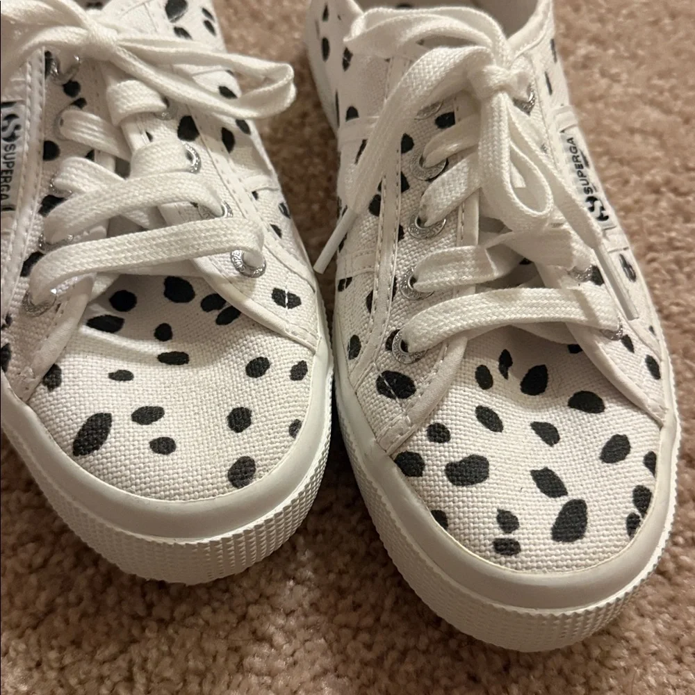 Superga Dalmatian Canvas Sneakers, size 7 - Picture 3 of 9
